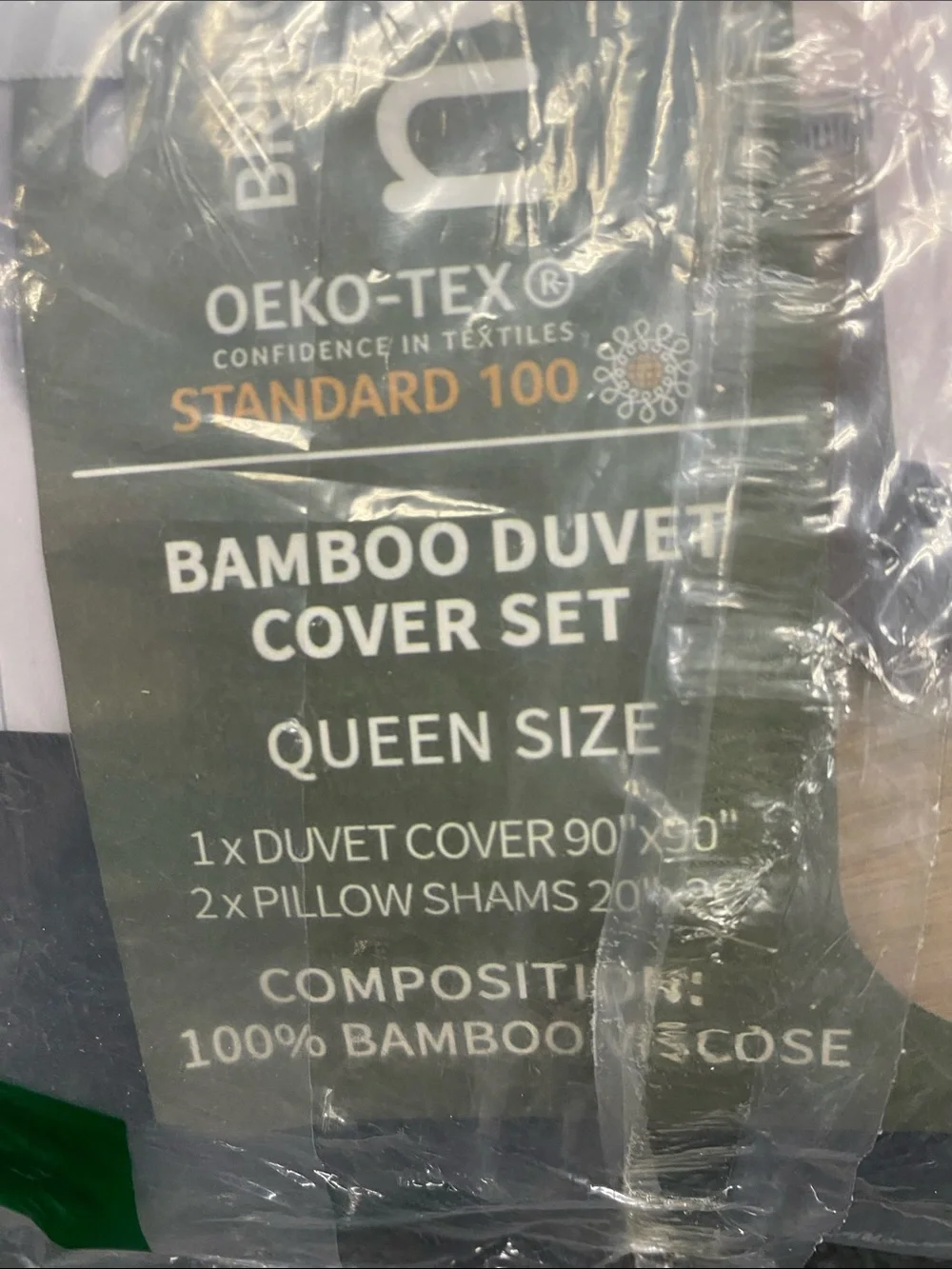 nexHOME Bamboo Duvet Cover Set — Deep grey